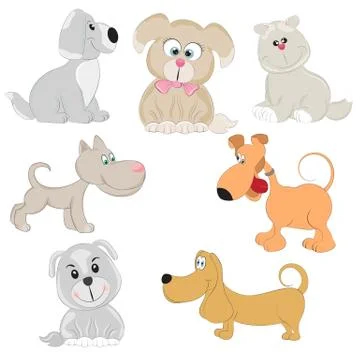 Set dogs Stock Illustration