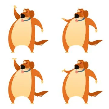 Set of dogs Stock Illustration