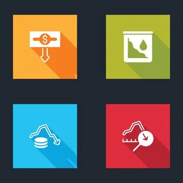 Set Dollar rate decrease, Drop in crude oil price,  and Global economic cri.. 库存插图