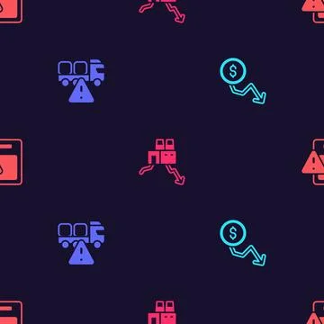 Set Dollar rate decrease, Stop delivery cargo truck, Shutdown of factory and 库存插图