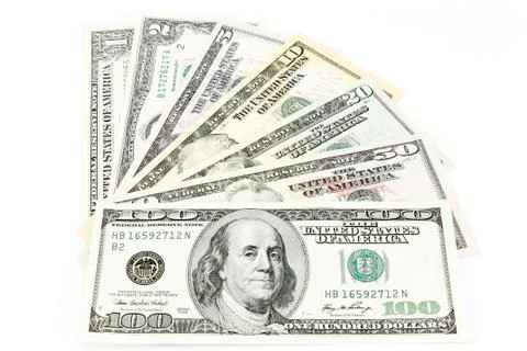 Set of dollars Stock Photos