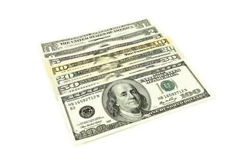 Set of dollars Foto stock