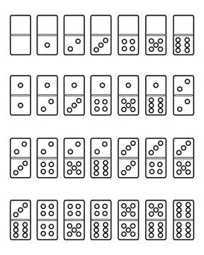 Set of domino Stock Illustration