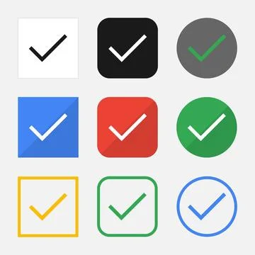 Set of Done icons for your web site or mobile app Stock Illustration