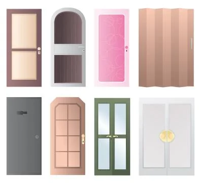 Set of doors icon Stock Illustration