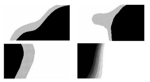 Set dots Background. Grunge Pattern. Pop-art Fade Overlay. Black and White Te Stock Illustration