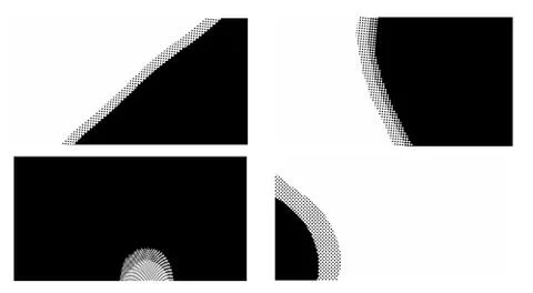 Set dots Background. Grunge Pattern. Pop-art Fade Overlay. Black and White Te Stock Illustration