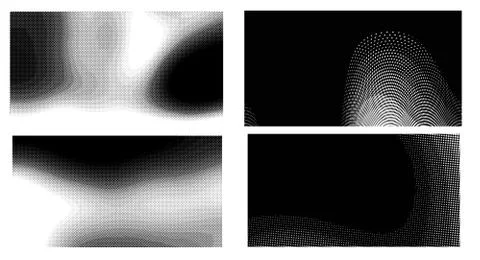 Set dots Background. Grunge Pattern. Pop-art Fade Overlay. Black and White Te Stock Illustration