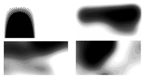 Set dots Background. Grunge Pattern. Pop-art Fade Overlay. Black and White Te Stock Illustration