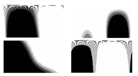 Set dots Background. Grunge Pattern. Pop-art Fade Overlay. Black and White Te Stock Illustration