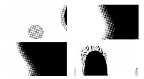 Set dots Background. Grunge Pattern. Pop-art Fade Overlay. Black and White Te Stock Illustration