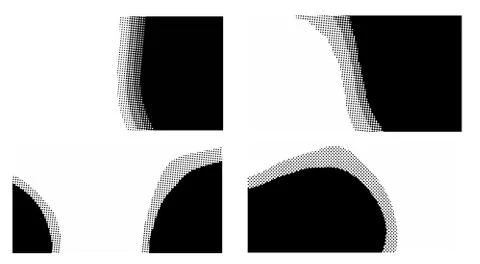 Set dots Background. Grunge Pattern. Pop-art Fade Overlay. Black and White Te Illustrazione stock