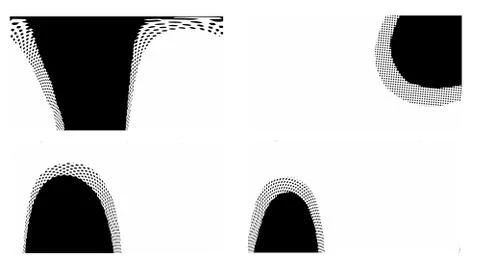 Set dots Background. Grunge Pattern. Pop-art Fade Overlay. Black and White Te Stock Illustration