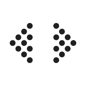 Set of dotted arrows. Vector illustration Stock Illustration