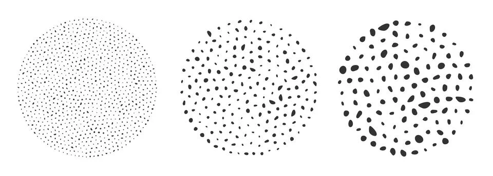 Set of dotted circular abstract background design elements Stock-Illustration