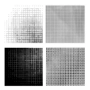 Set of Dotted Textures.  Halftone Pattern Collection. Stock Illustration