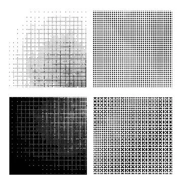 Set of Dotted Textures Set of Dotted Textures on White Background. Halfton... 스톡 사진