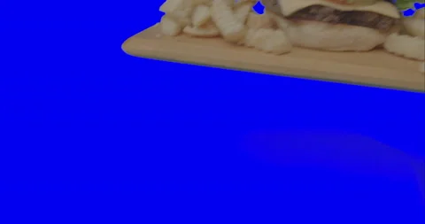 Set Down Burger and Fries Stock Footage 137485591