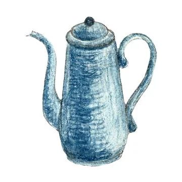 Set of drawn kitchenware. Kitchen background. Hand drawn pencil illustration Stock Illustration