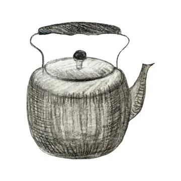 Set of drawn kitchenware. Kitchen background. Hand drawn pencil illustration 스톡 일러스트