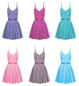 Set of dresses Stock Illustration