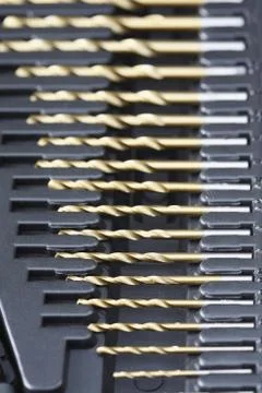 Set of drill bits Stock Photos