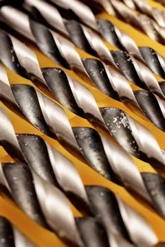 Set drilled for a drill close up Stock Photos