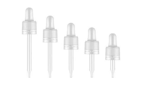 Set of Dropper Top Cap for Serum Bottles or Essential Oils Stock Illustration