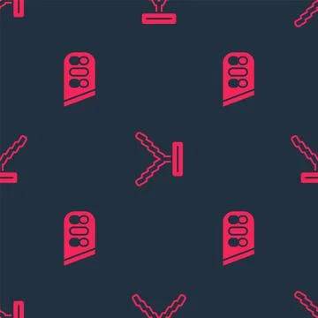 Set Drum machine music and Rapper chain on seamless pattern. Vector Illustrazione stock