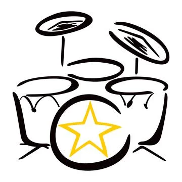 Set for drummer Stock Illustration