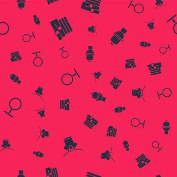 Set Drying clothes, Towel stack, Round makeup mirror and Toilet bowl on seamless Stockillustratie