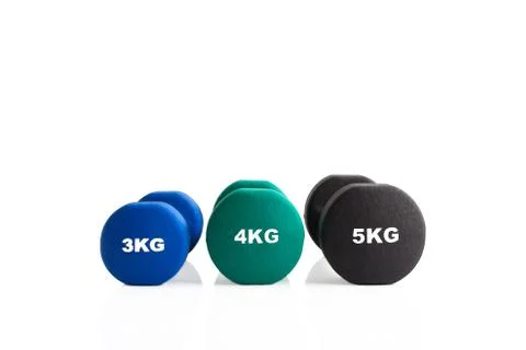 Set of dumbbells Stock Photos