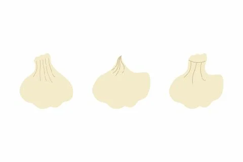 A set of dumplings. Vector illustration of Asian cuisine. Stock Illustration