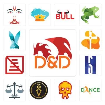 Set of dungeons and dragons, dance, skull, luxury, naacp, rs, do not use stai 무료 스톡 일러스트