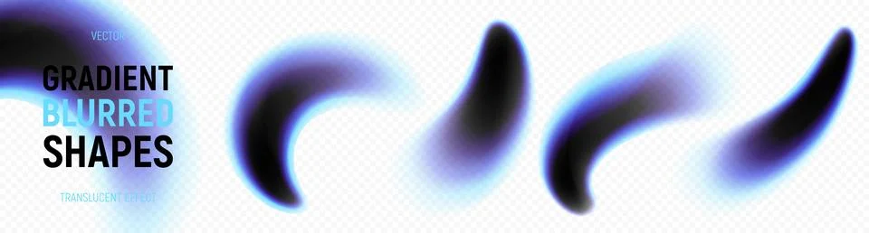 Set of dynamic gradient splashes Stockillustratie