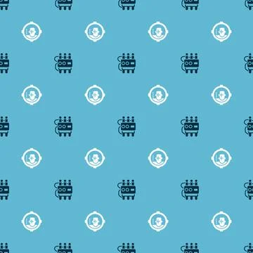 Set Dynamite and timer clock and Headshot on seamless pattern. Vector Stockillustratie