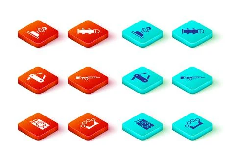 Set Dynamite and timer clock, Brass knuckles, Swiss army knife, Sniper rifle Stock Illustration