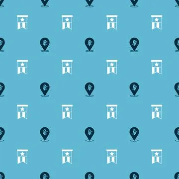 Set Eagle and American flag on seamless pattern. Vector 스톡 일러스트