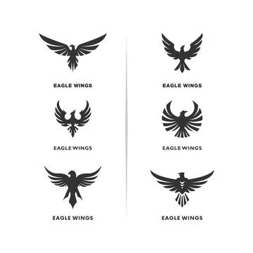 Set of Eagle Logo Design Vector. Eagle Logo Design Concepts Template Stock Illustration