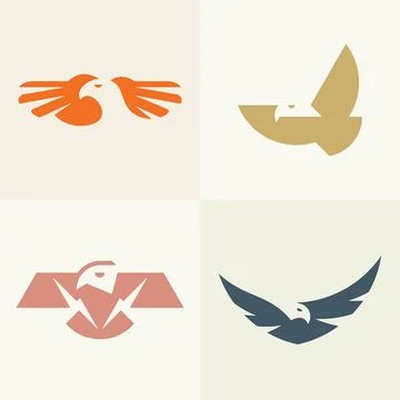 Set of Eagle Logo Illustrazione stock