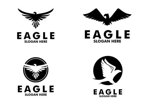 Set of Eagle Logo Vector animal design Illustrazione stock