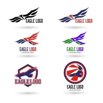 Set of Eagle Logo Vector Illustration Stock Illustration