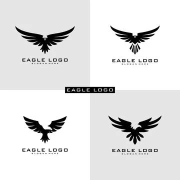 Set of Eagle Logo Vector symbol Stock Illustration