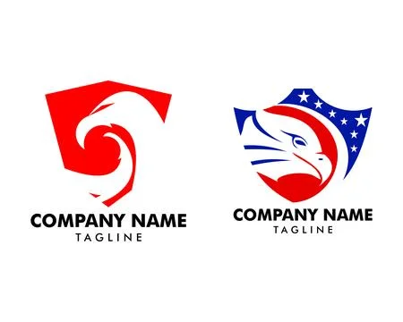 Set of Eagle shield logo design template Stock-Illustration