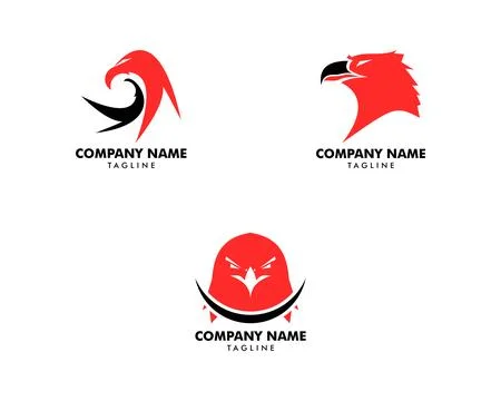 Set of Eagle Vector Logo Template Stock Illustration