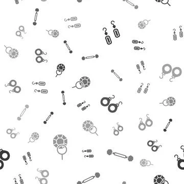 Set Earrings, Piercing,  and Gem stone on seamless pattern. Vector 스톡 일러스트