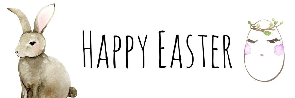 Set easter background Design elements isolated on white background. Illustrazione stock