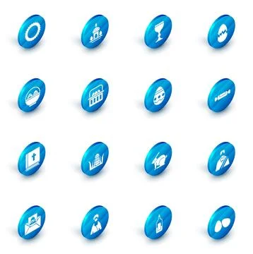 Set Easter cake and eggs, Wine glass, Broken, Basket with easter, Holy bibl.. Stock Illustration