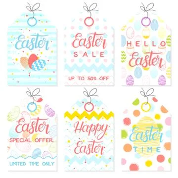 Set of Easter Cards Stock Illustration