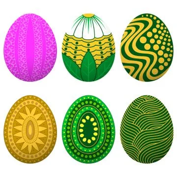 Set Easter Egg Stock Illustration